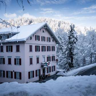 Das Restaurant Beverin im Winter