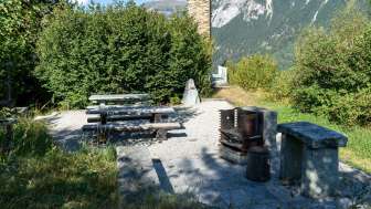 Feuerstelle Burgruine Cagliatscha Clugin