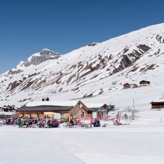 Die Skihütte in Avers-Juppa direkt beim Skilift