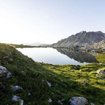 Der Lai Grand beim Sonnenuntergang